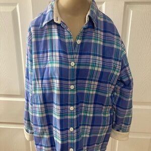 LL Bean fleece lined button up shirt size small petite